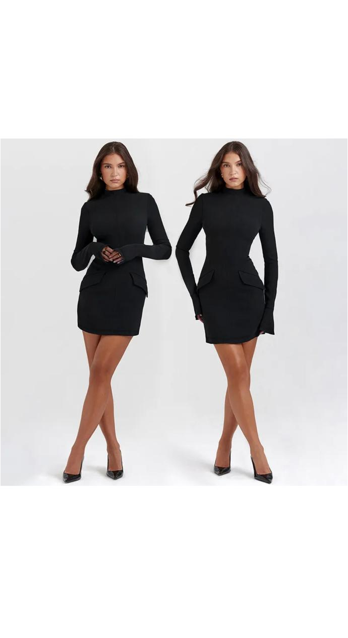 Sexy Long Sleeve Mini Dress