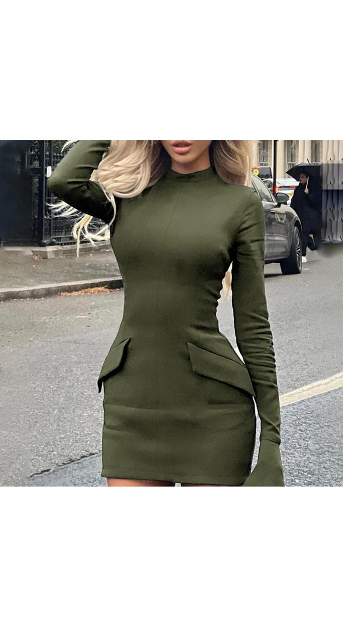 Sexy Long Sleeve Mini Dress