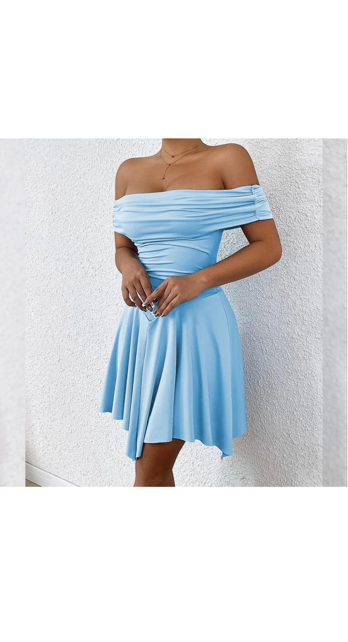 Shoulder Irregular Dress