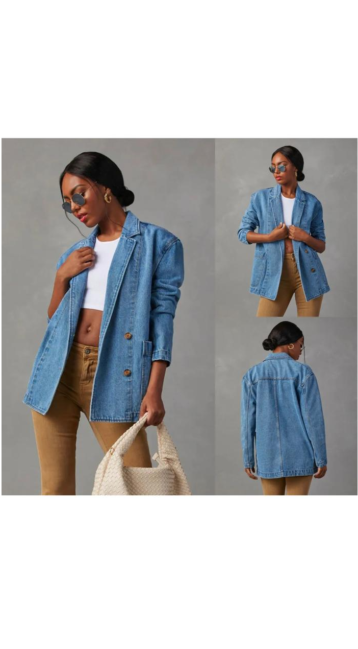 Light Color Heavy Industry Washed Long Sleeve Denim Jacket