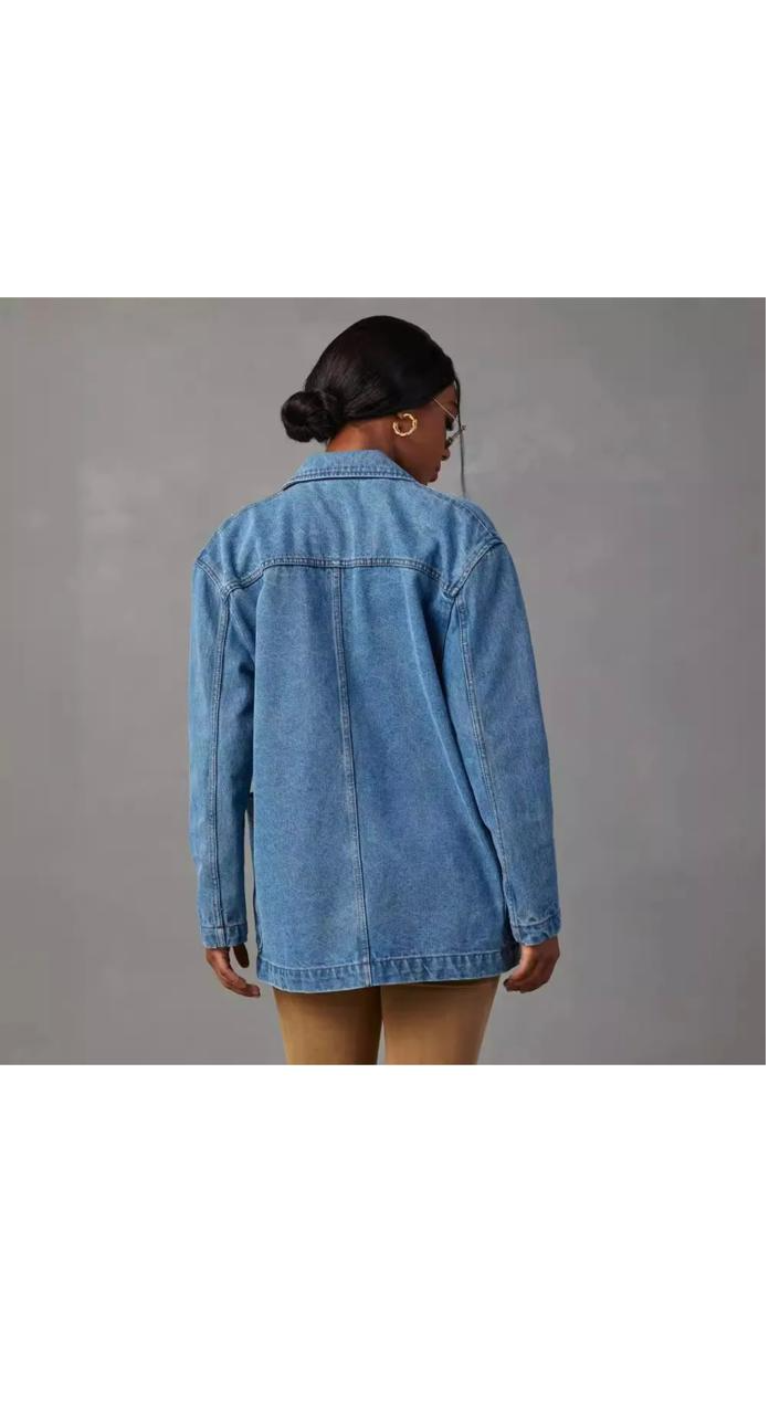 Light Color Heavy Industry Washed Long Sleeve Denim Jacket