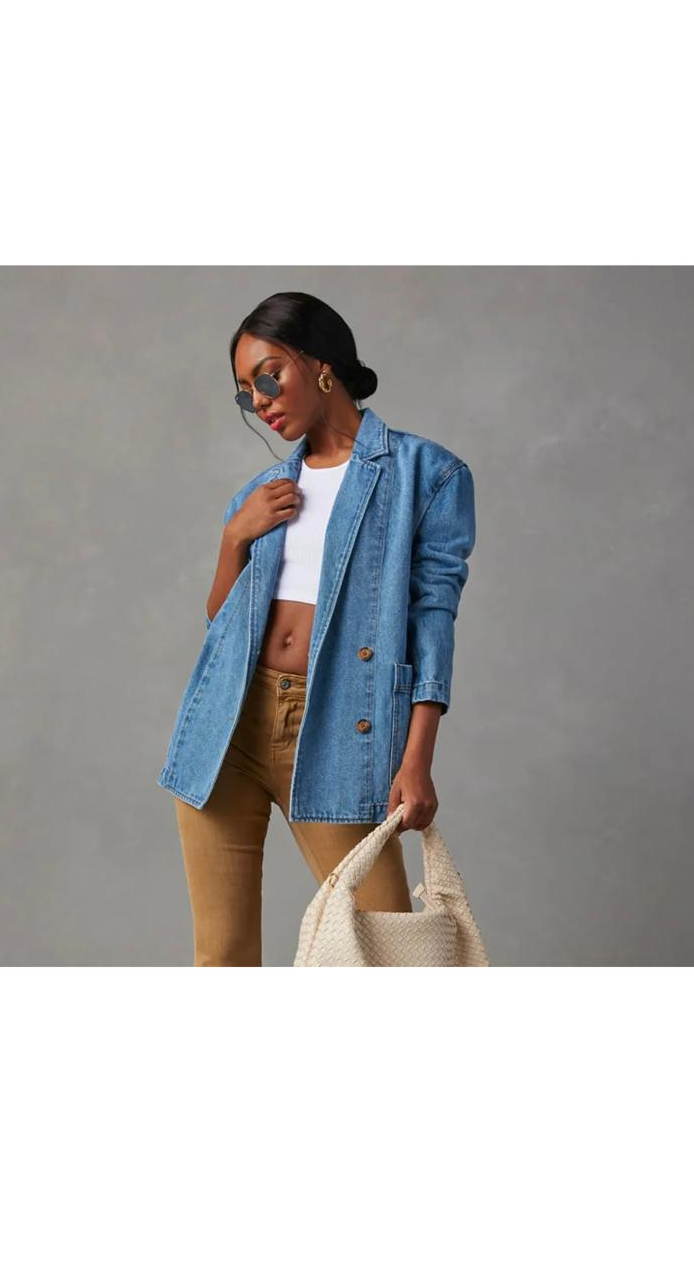 Light Color Heavy Industry Washed Long Sleeve Denim Jacket