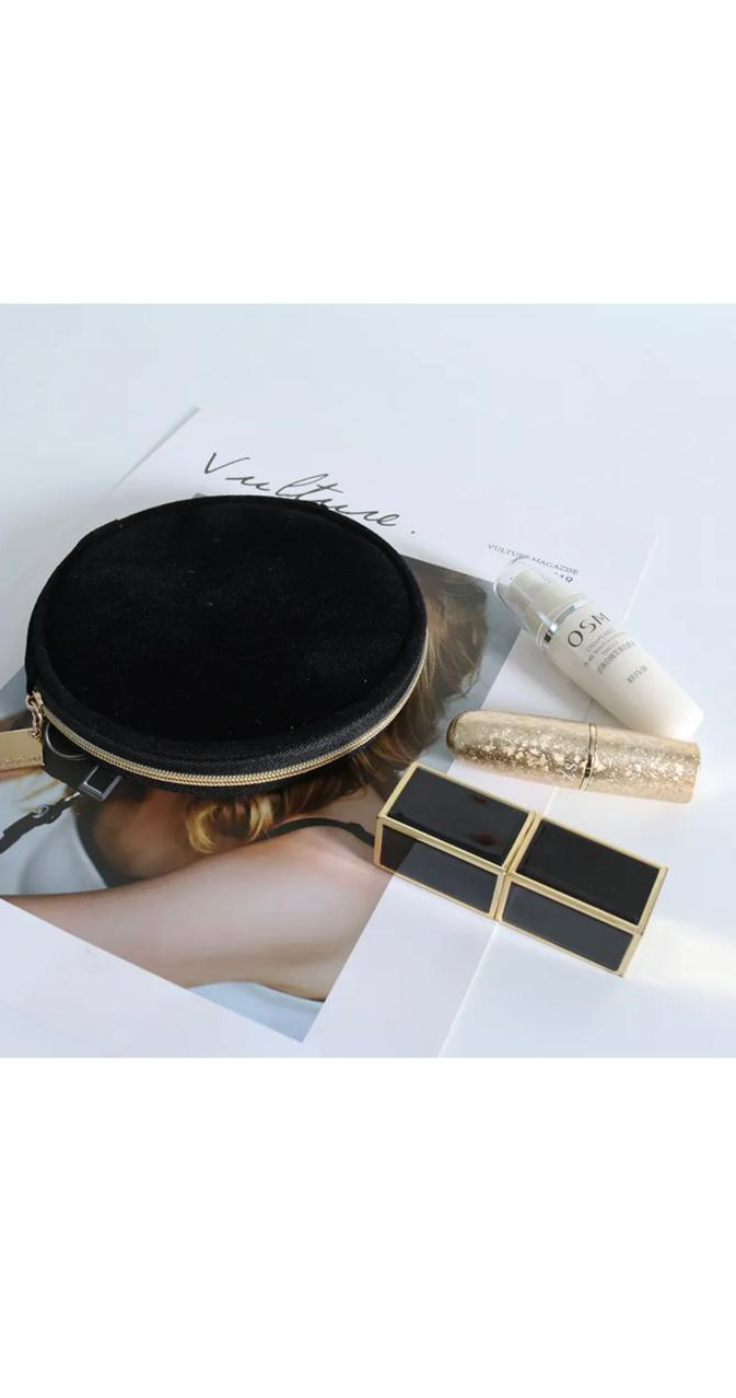 Mini Small Black Key Case Makeup Coin Bag