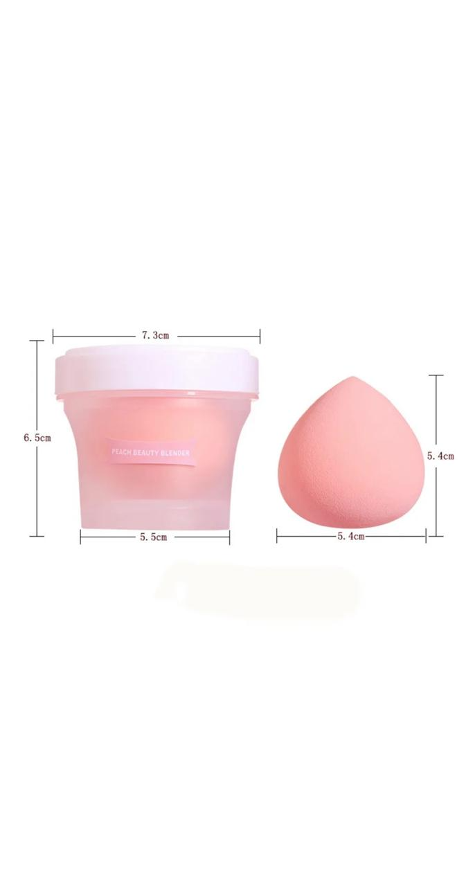 Peach Shape Candy Color Sponge Hydropholic Non-Latex Puff