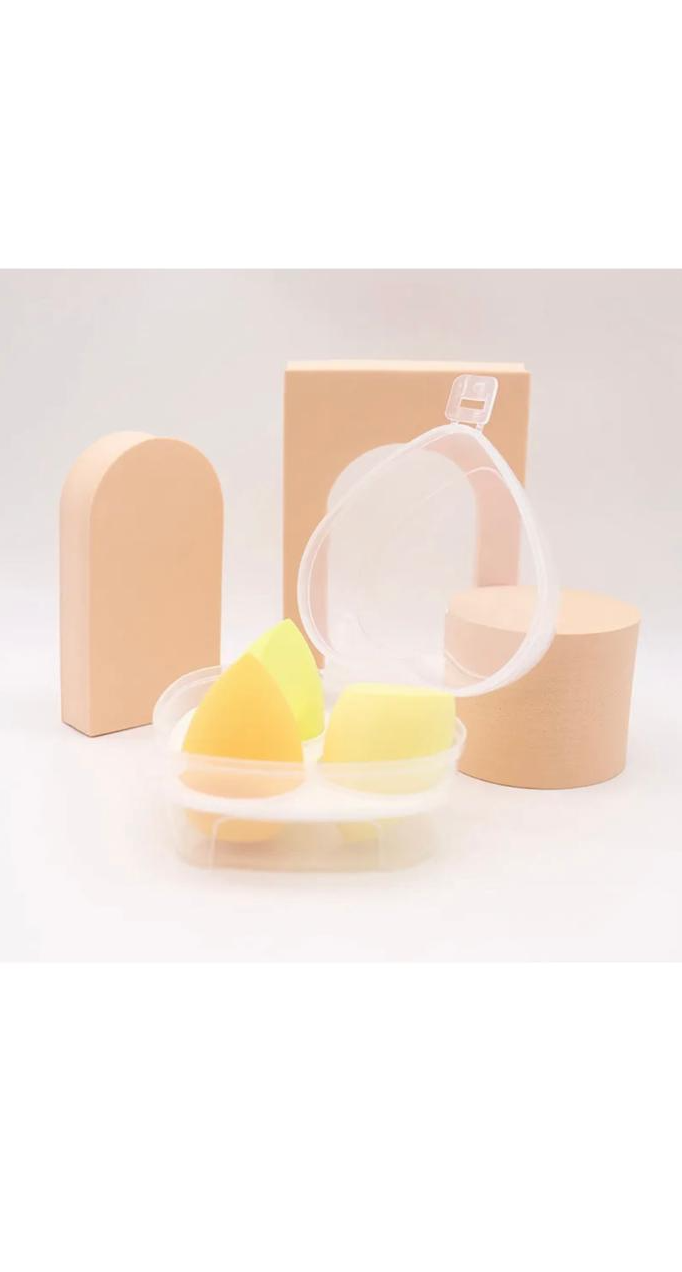 3Pcs Set Water Drops Slanted Shape Non-Latex Puffs