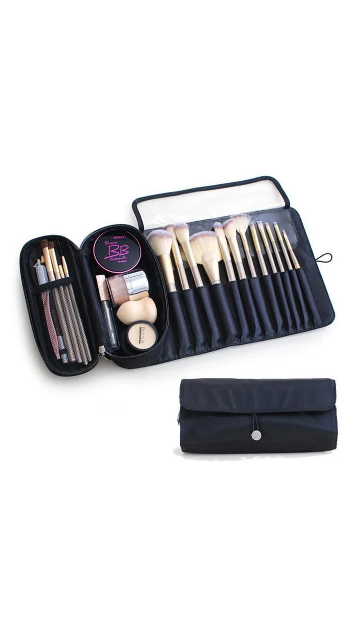 Large Capacity Brush Cosmetic Bag Foldable