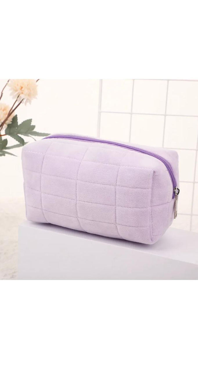 Flannel Pillow Shaped Cosmetic Bag