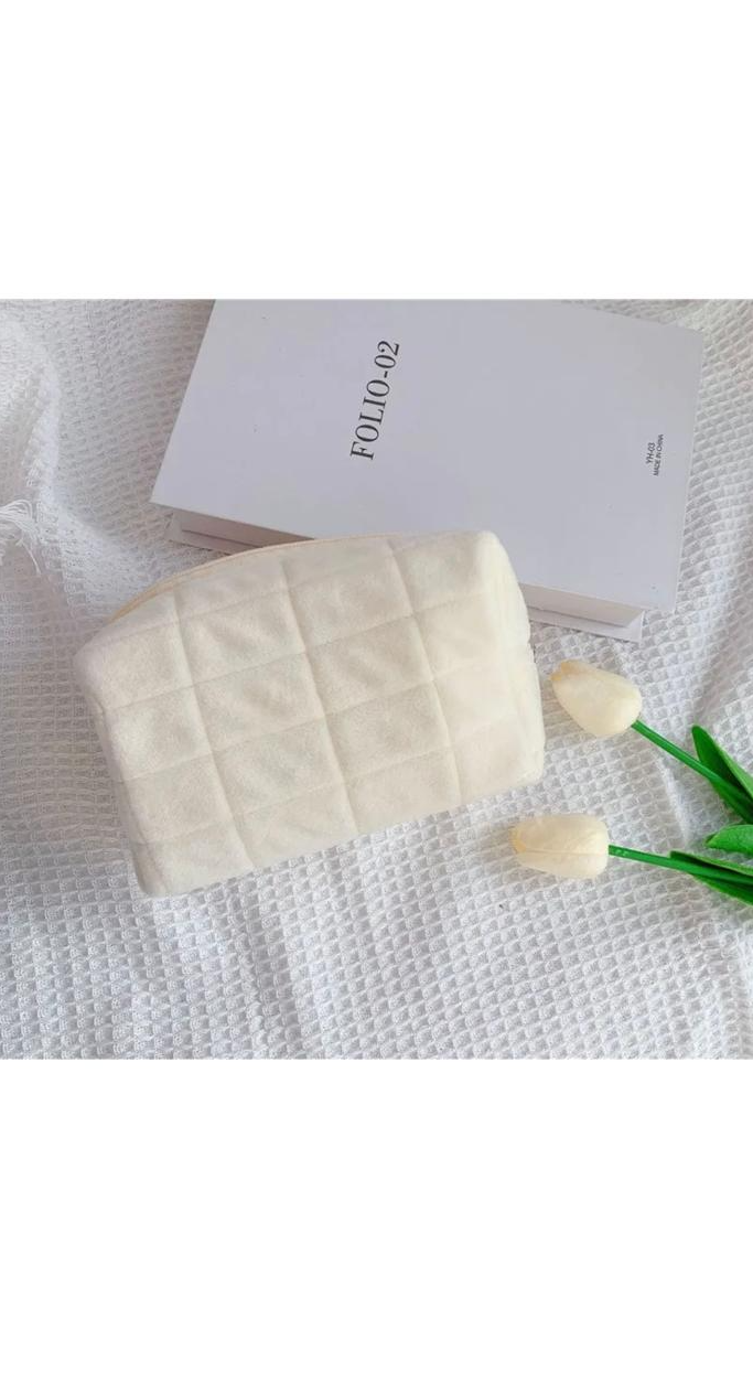 Flannel Pillow Shaped Cosmetic Bag