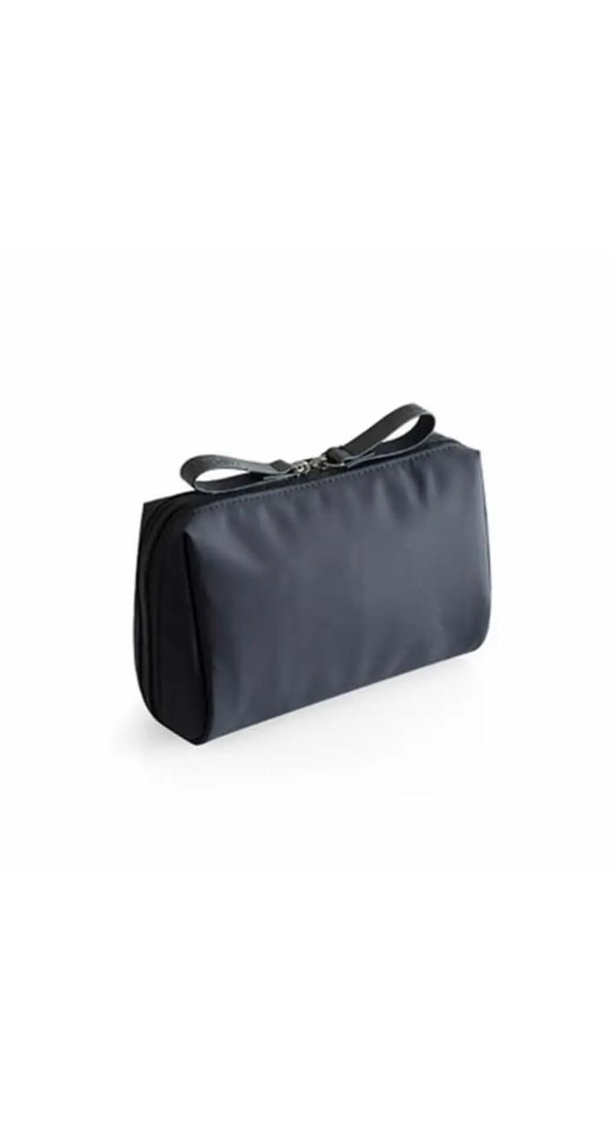 Color Blocking Zipper Portable Cosmetic Bag