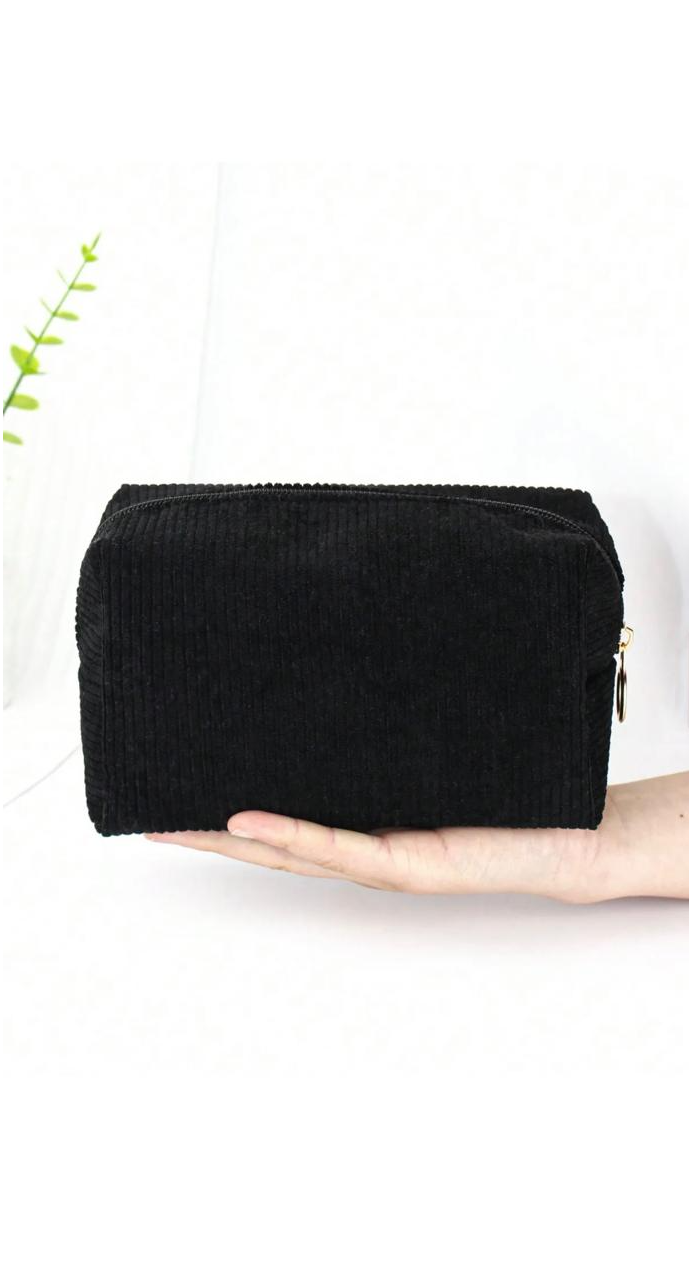 Corduroy Portable Cosmetic Bag