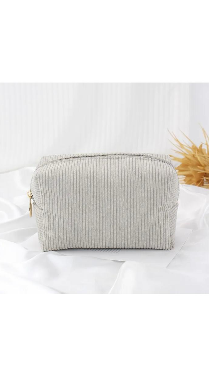 Corduroy Portable Cosmetic Bag