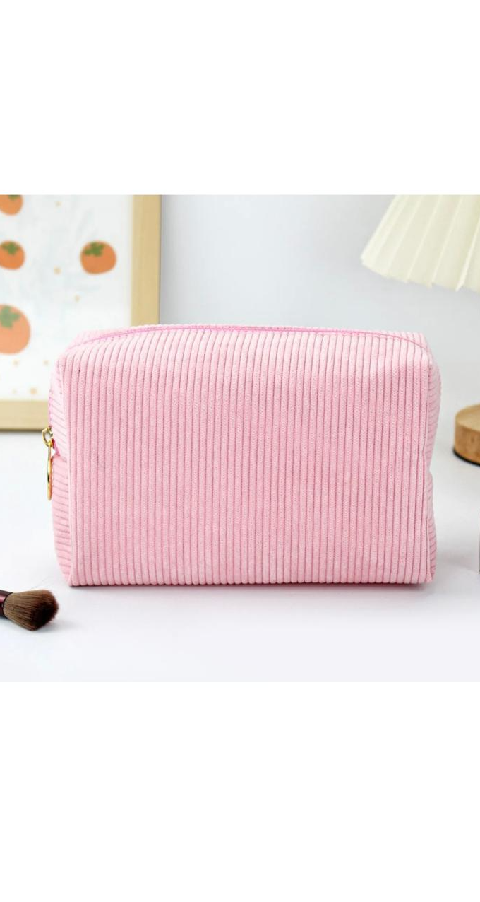 Corduroy Portable Cosmetic Bag