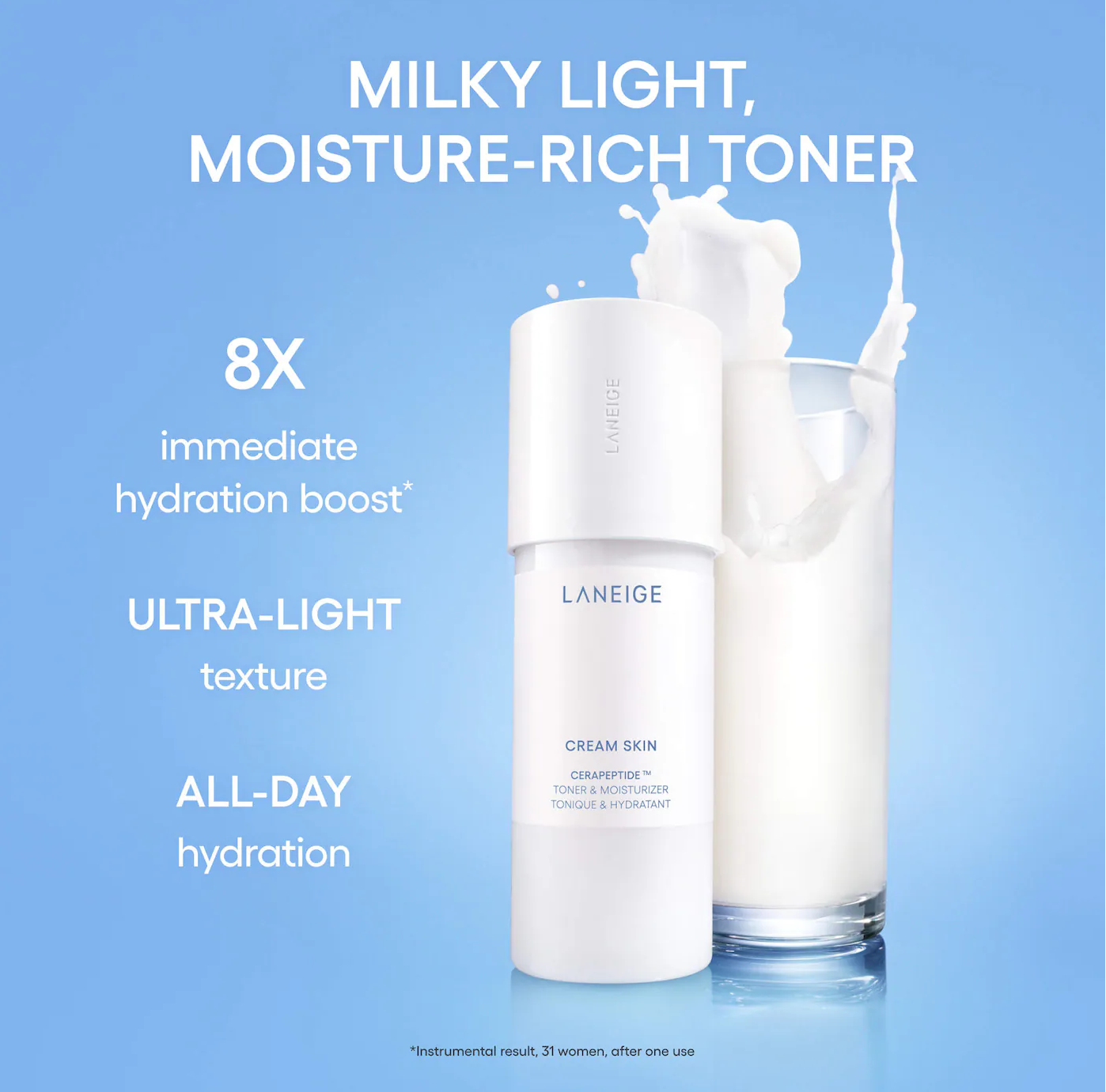 Laneige - Mini Cream Skin Milky Toner with Ceramides and Peptides