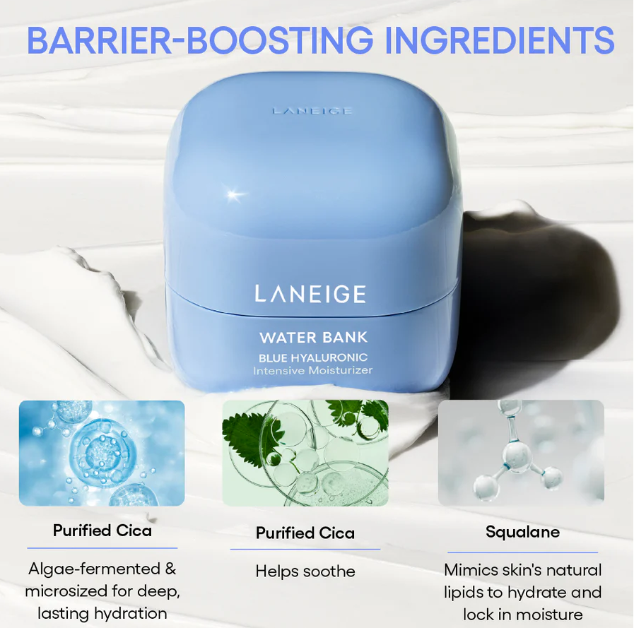 Laneige - Mini Water Bank Blue Hyaluronic Intensive Moisturizer with Peptides + Squalane