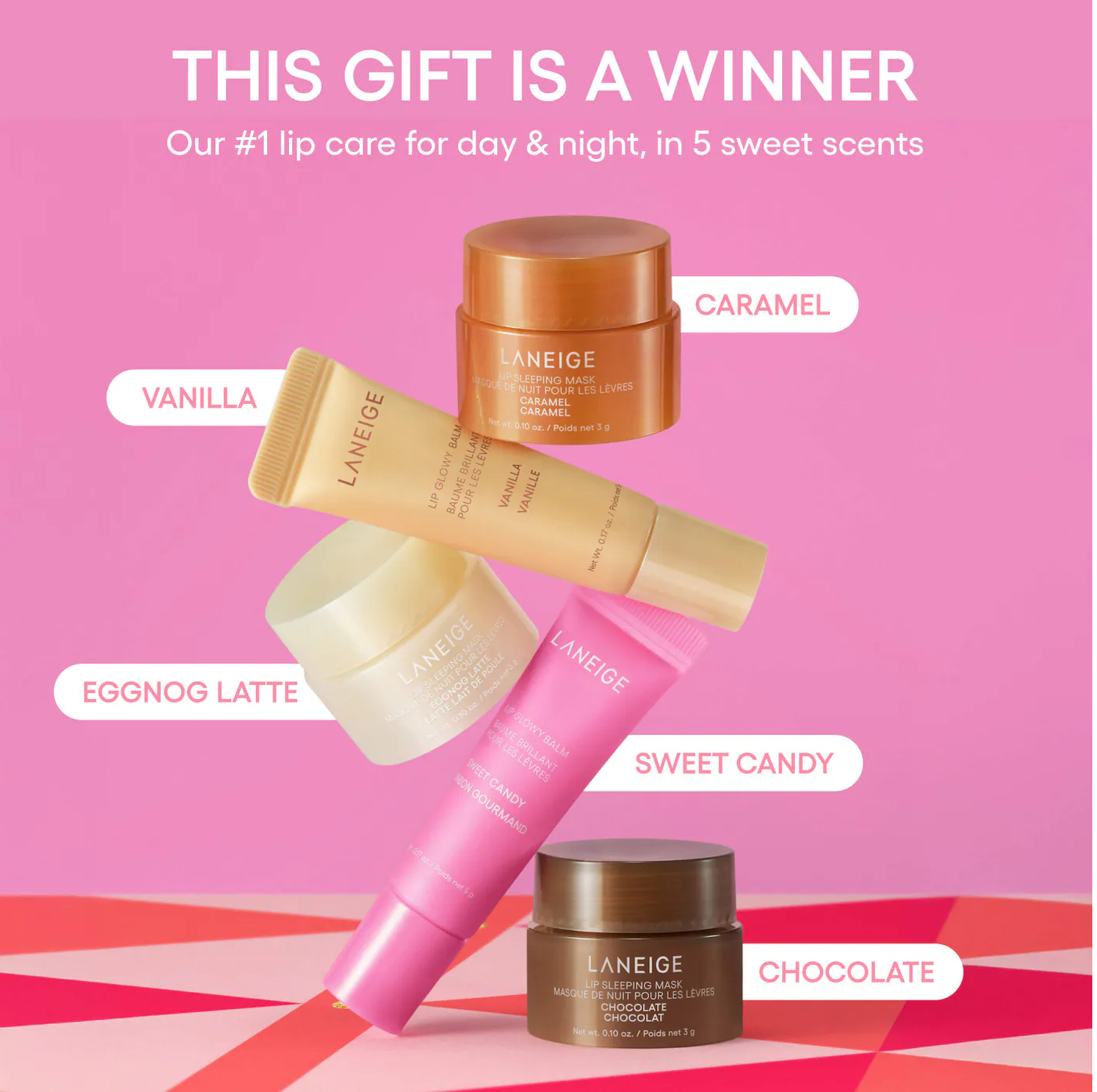 Laneige - Midnight Minis Lip Glowy Balm and Lip Sleeping Mask Gift Set