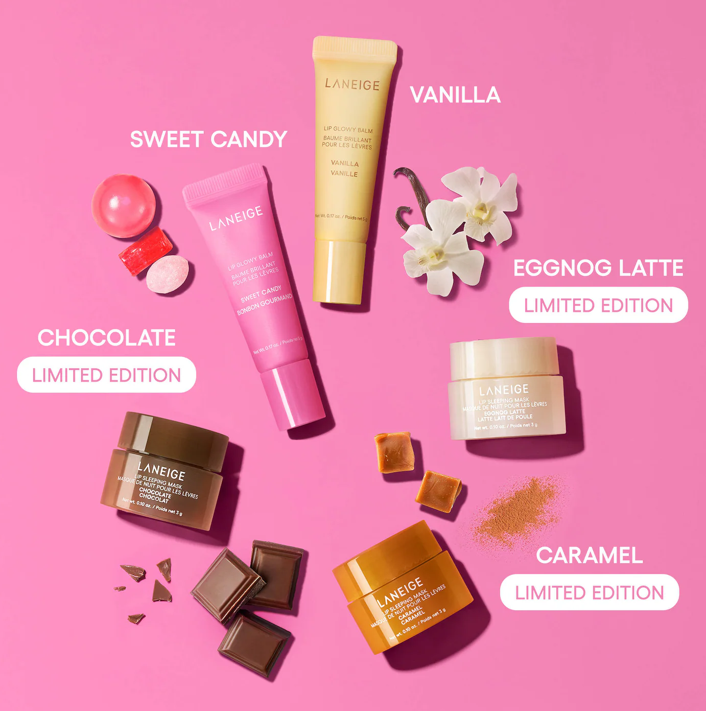 Laneige - Midnight Minis Lip Glowy Balm and Lip Sleeping Mask Gift Set