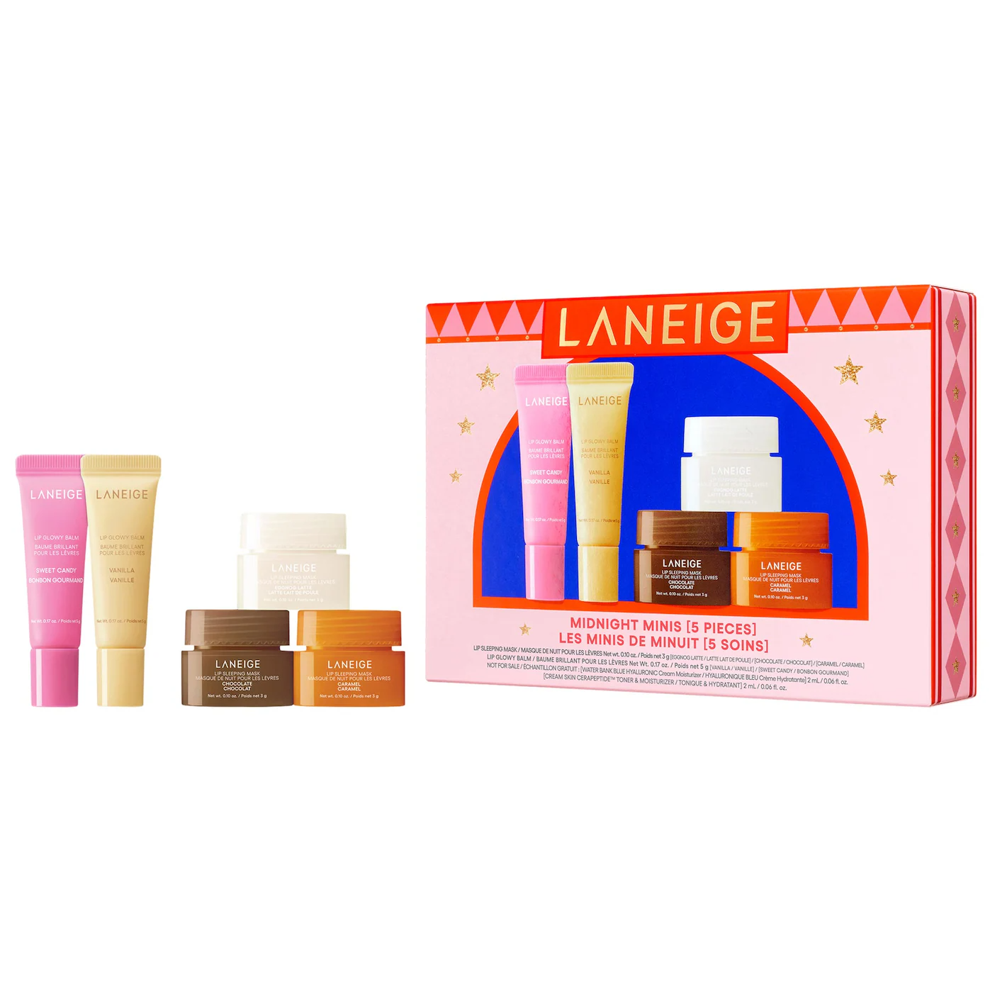 Laneige - Midnight Minis Lip Glowy Balm and Lip Sleeping Mask Gift Set